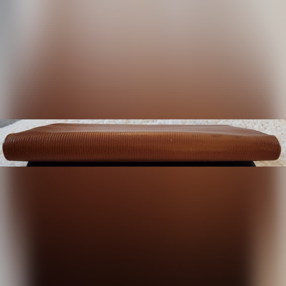 CELINE Kisslock Chestnut Leather Wallet RARE COLOR & HARDWARE VINTAGE - Picture 5 of 14